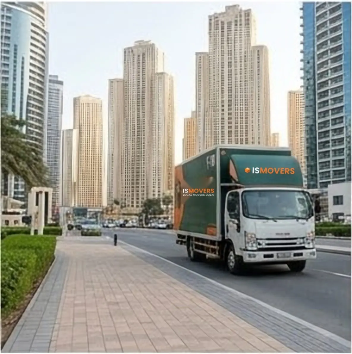 ISMovers truck on a Dubai road